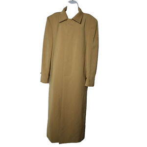 Carmel Zhao Top Coat Medium Trench Coat Single Breasted Brown Over Coat READ